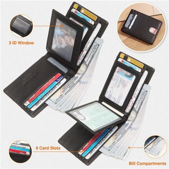 Pickpocket Proof Slim Chain Wallet for Men - Picture 2 of 6